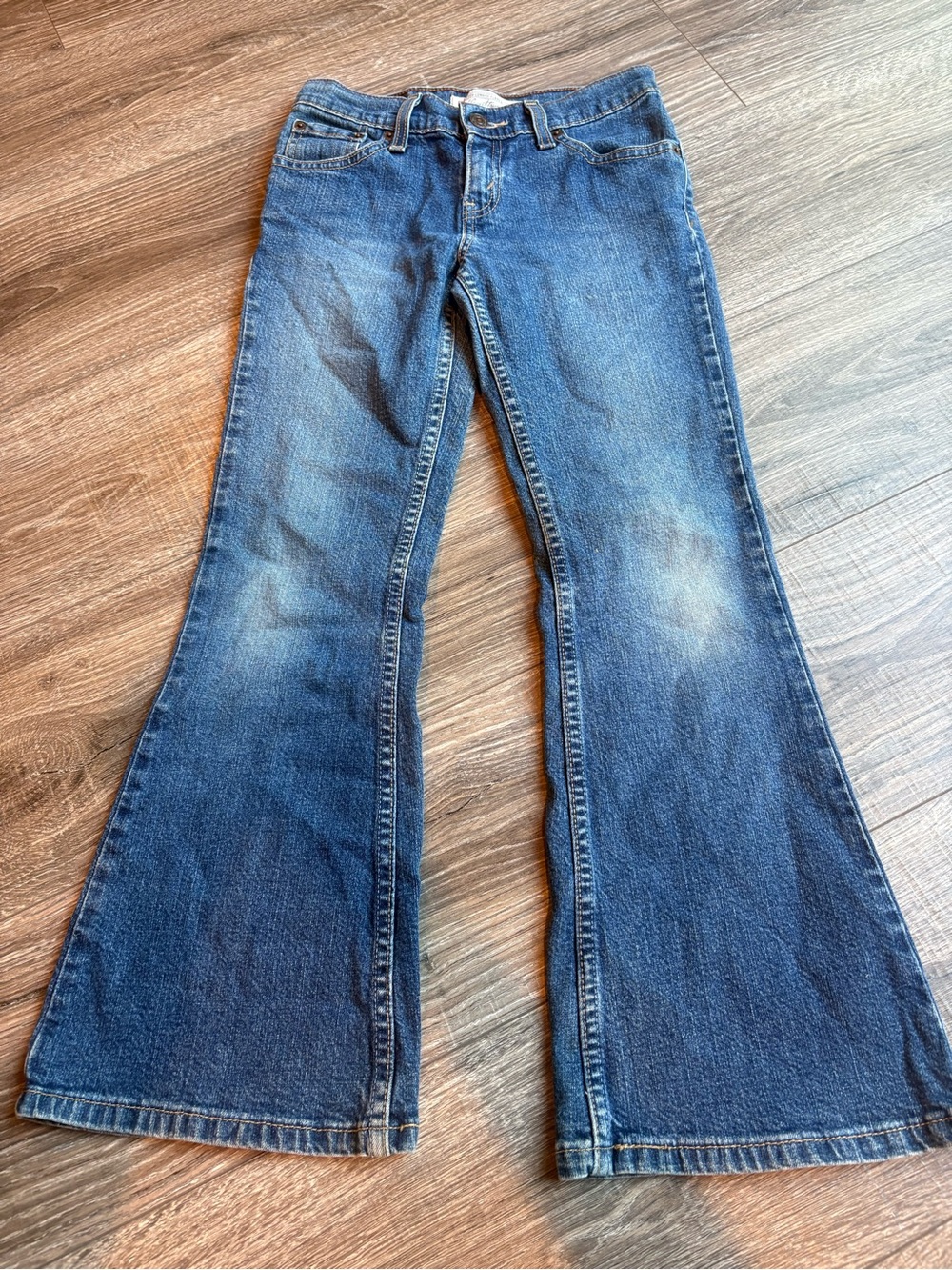 Kids' Flared Jeans in Medium Blue Wash